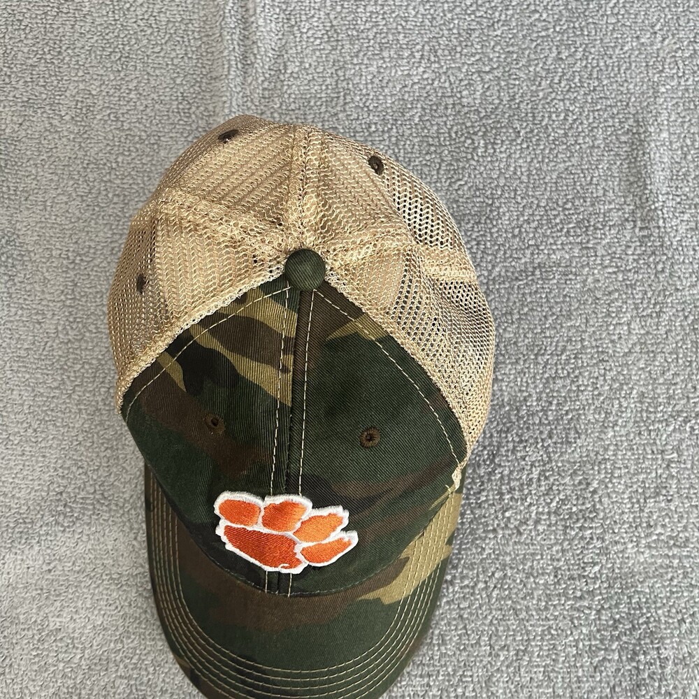 Vtg Legacy Clemson Tigers Camouflage Truck Mesh Hat Football Adjustable - Picture 3 of 7